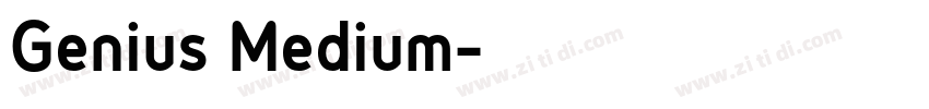 Genius Medium字体转换